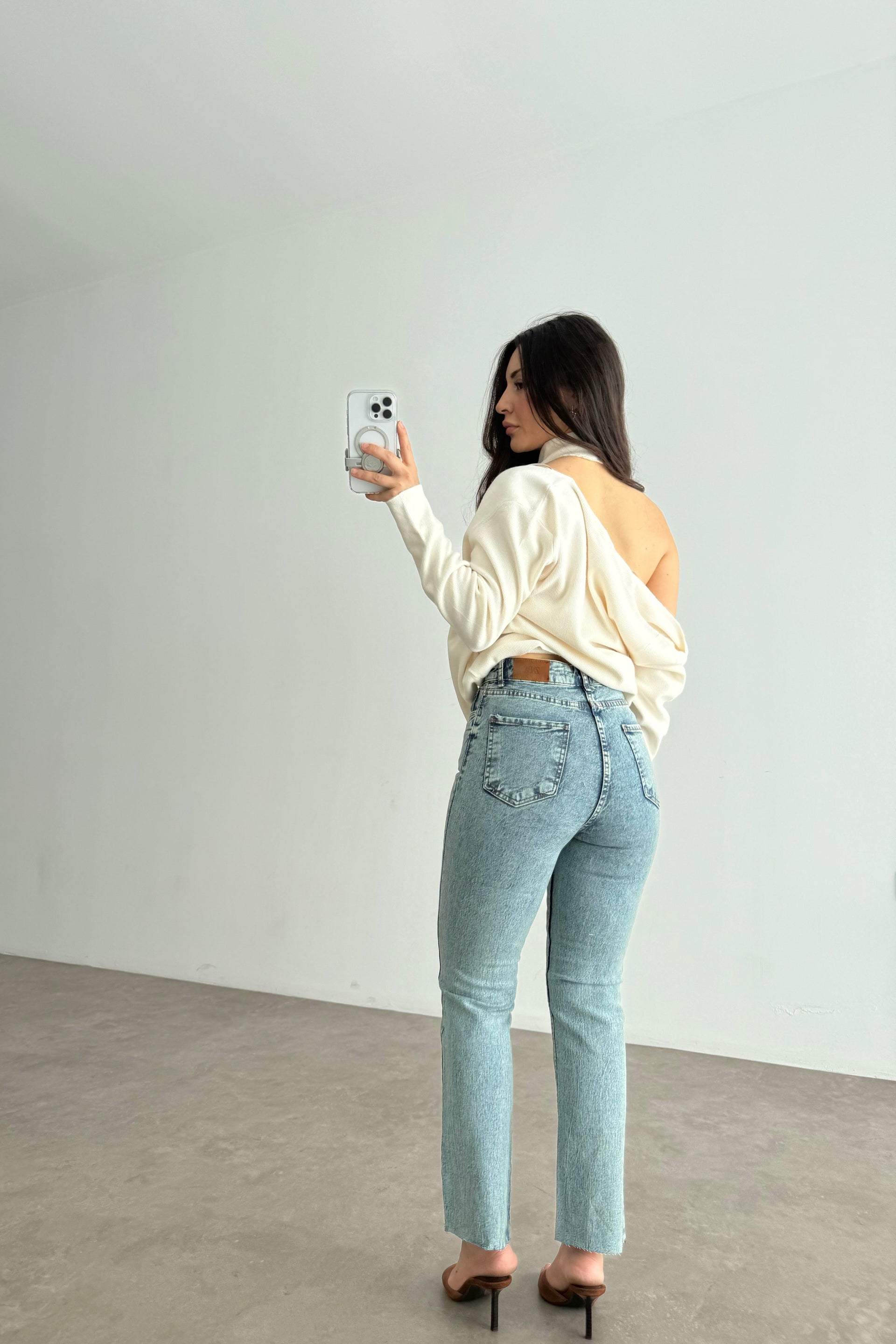 Zra Boyfit Retro Blue Jean