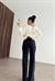ZRA Dikişli Paça Straightleg Füme Jean