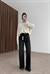 ZRA Dikişli Paça Straightleg Füme Jean