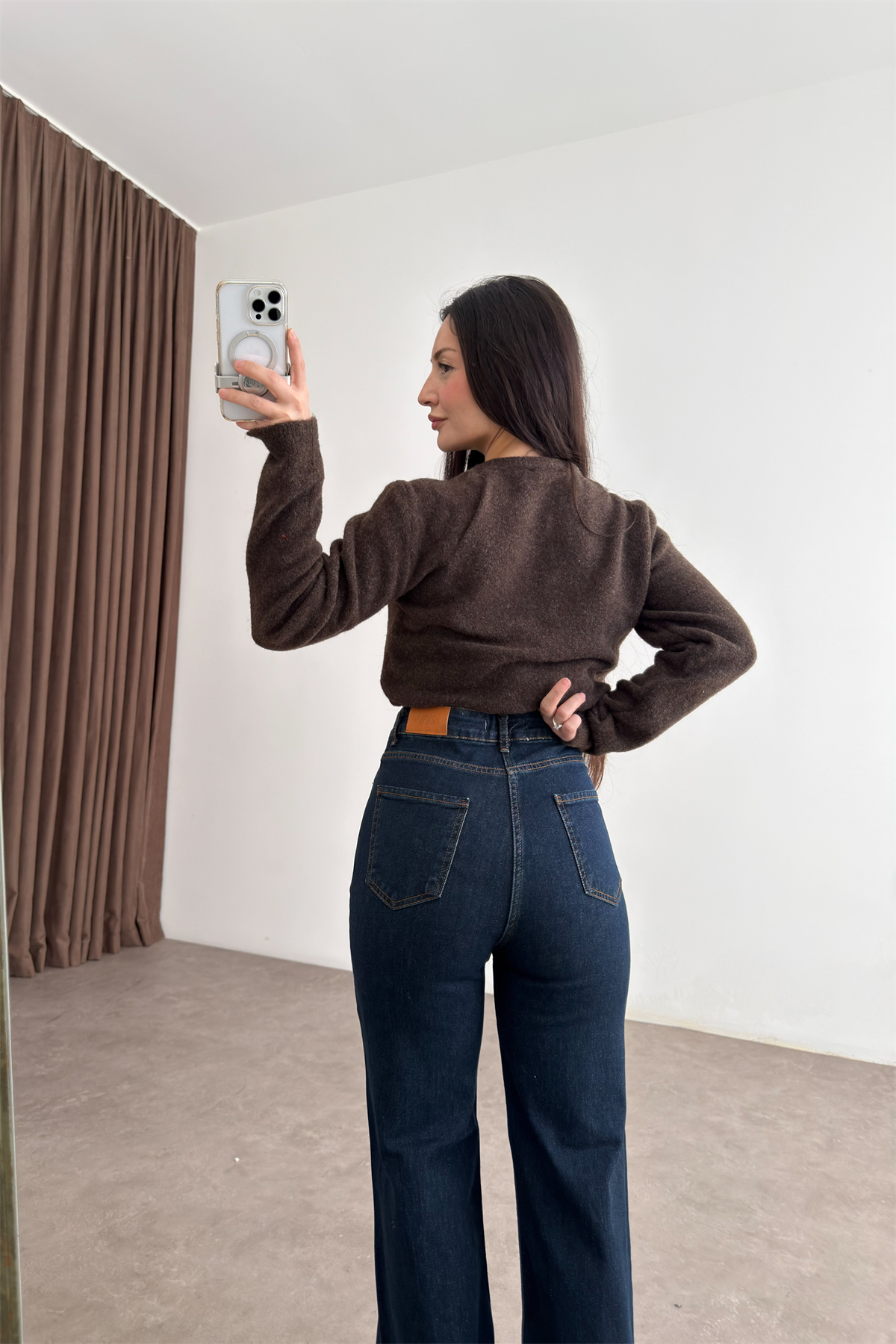 ZRA Dikişli Paça Straightleg Vintage Blue Jean