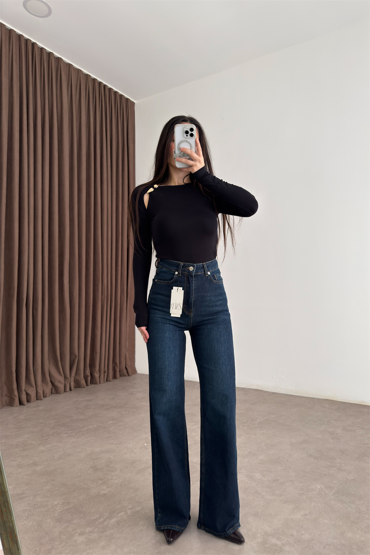 ZRA Dikişli Paça Straightleg Vintage Blue Jean