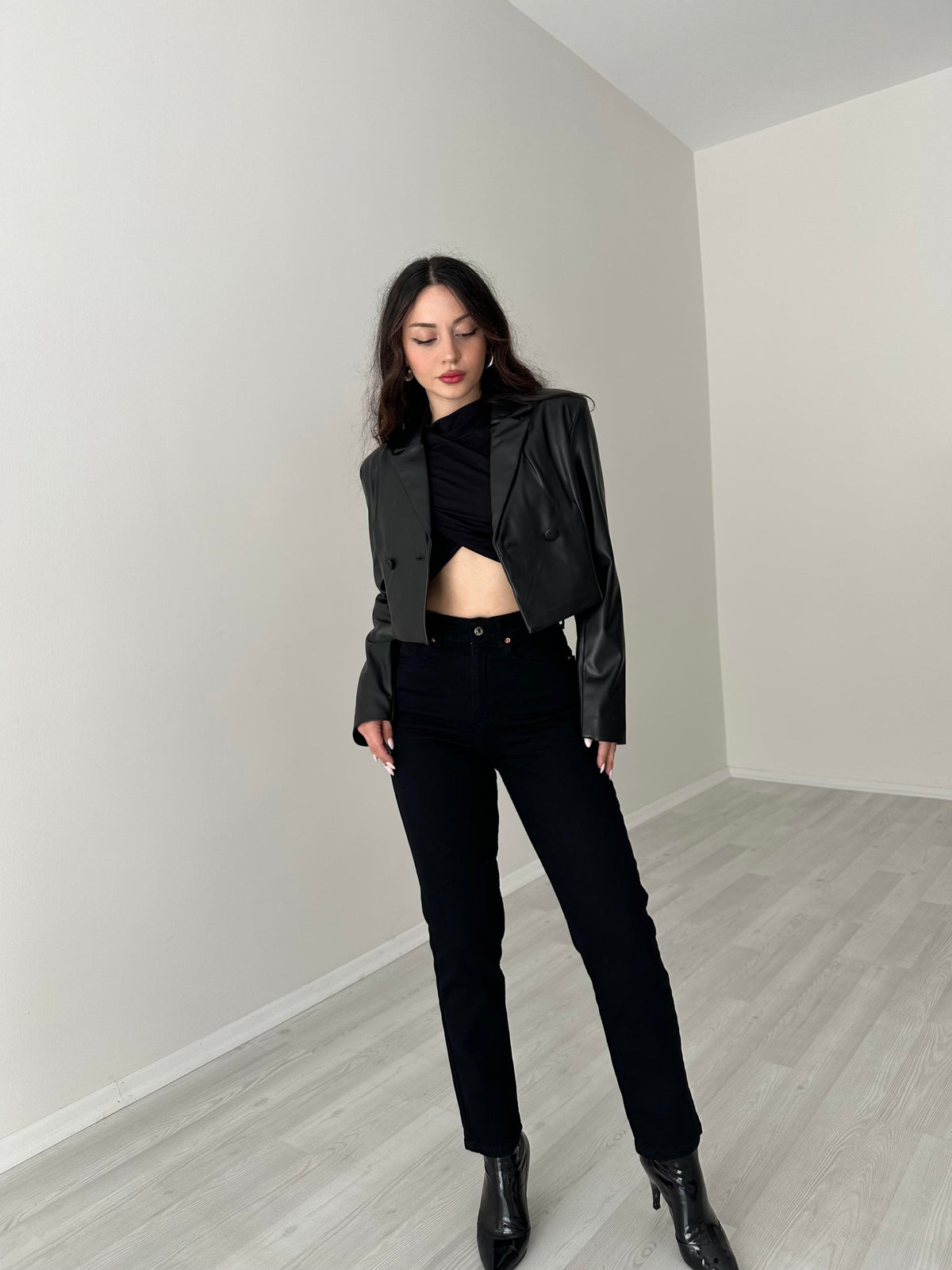 ZRA Likralı Mom Jean Siyah