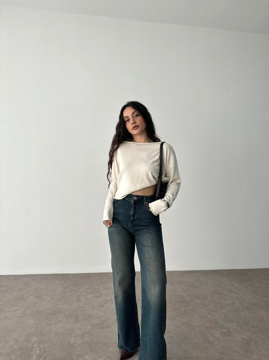 ZRA Likralı Straigtleg Jean Rusty Blue