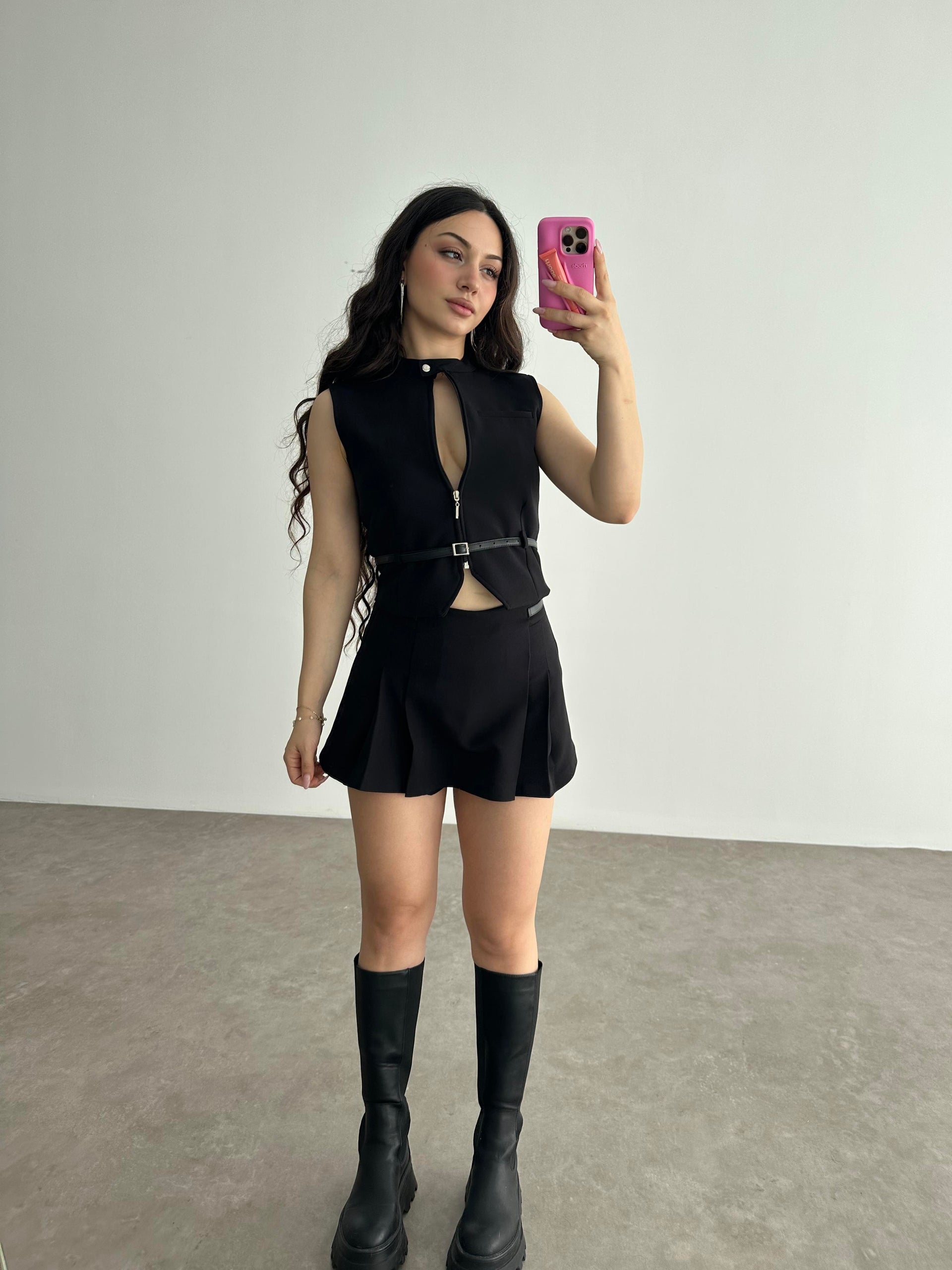 Zra model Siyah Yelekli Takım