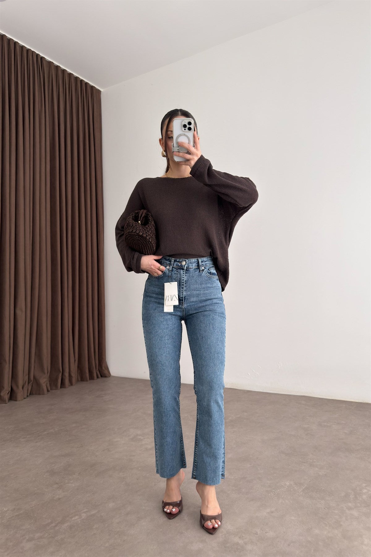 ZRA Orijinal Bilek Flare Sky Blue Jean