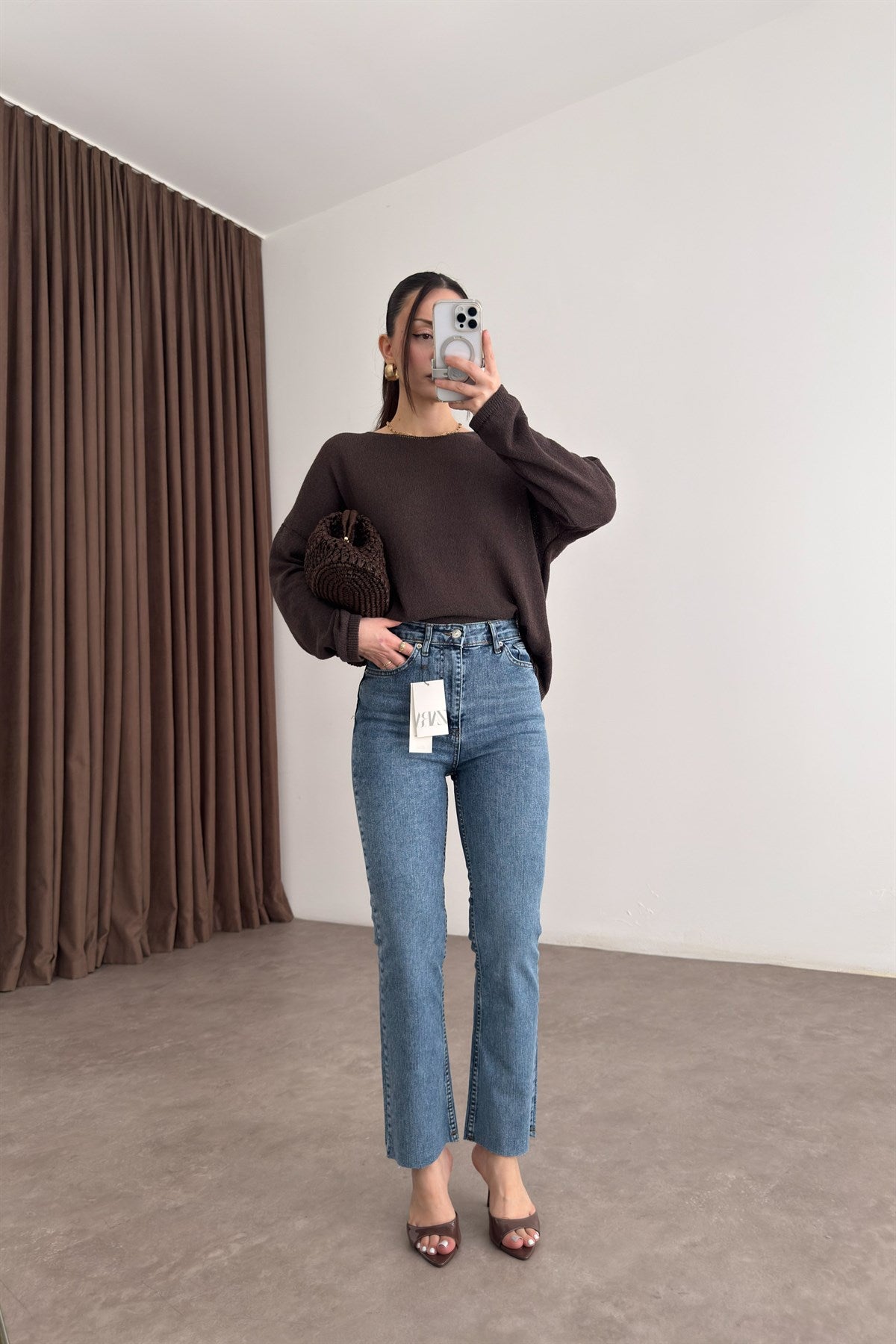 ZRA Orijinal Bilek Flare Sky Blue Jean