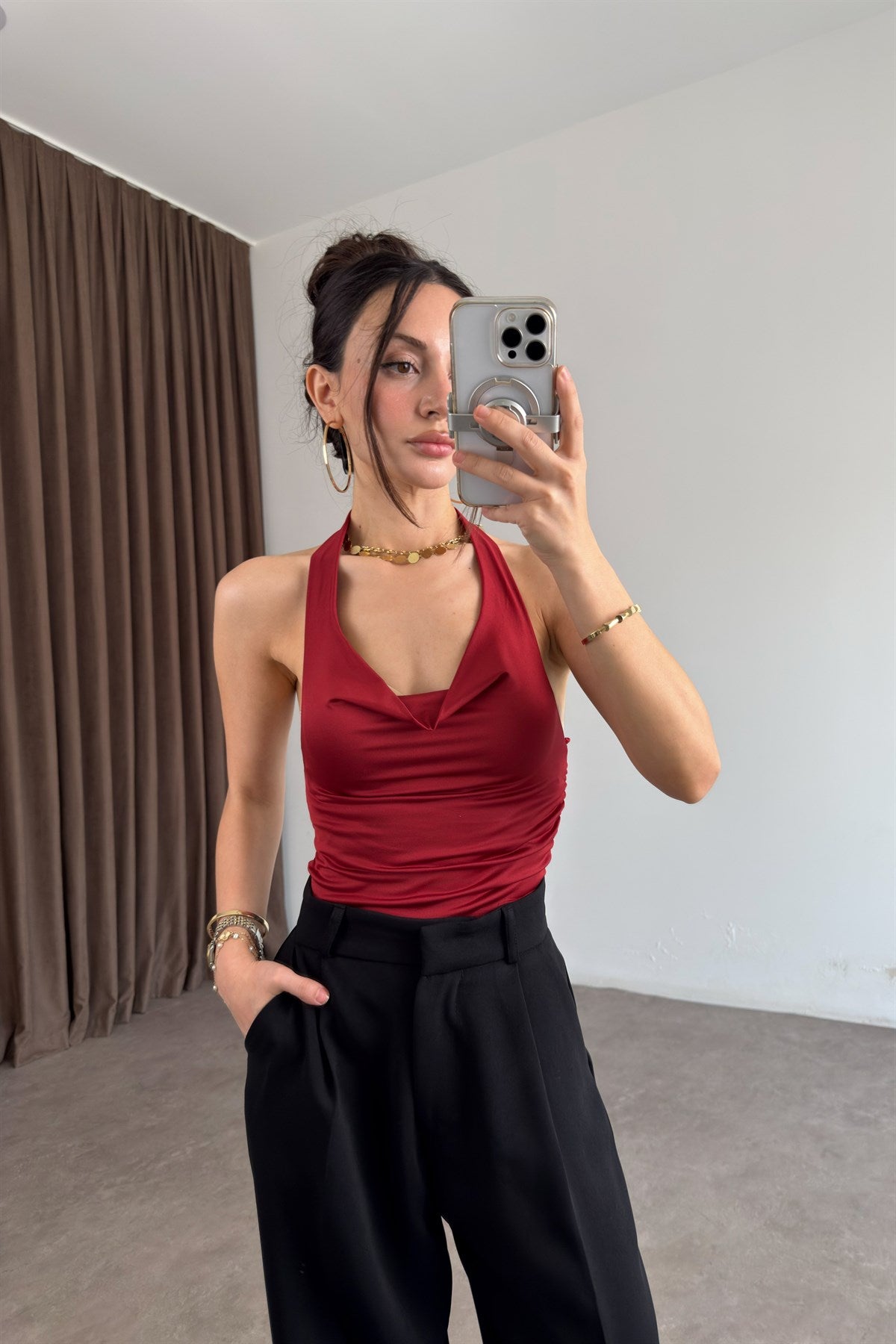 Zra Orijinal Bordo Bodysuit