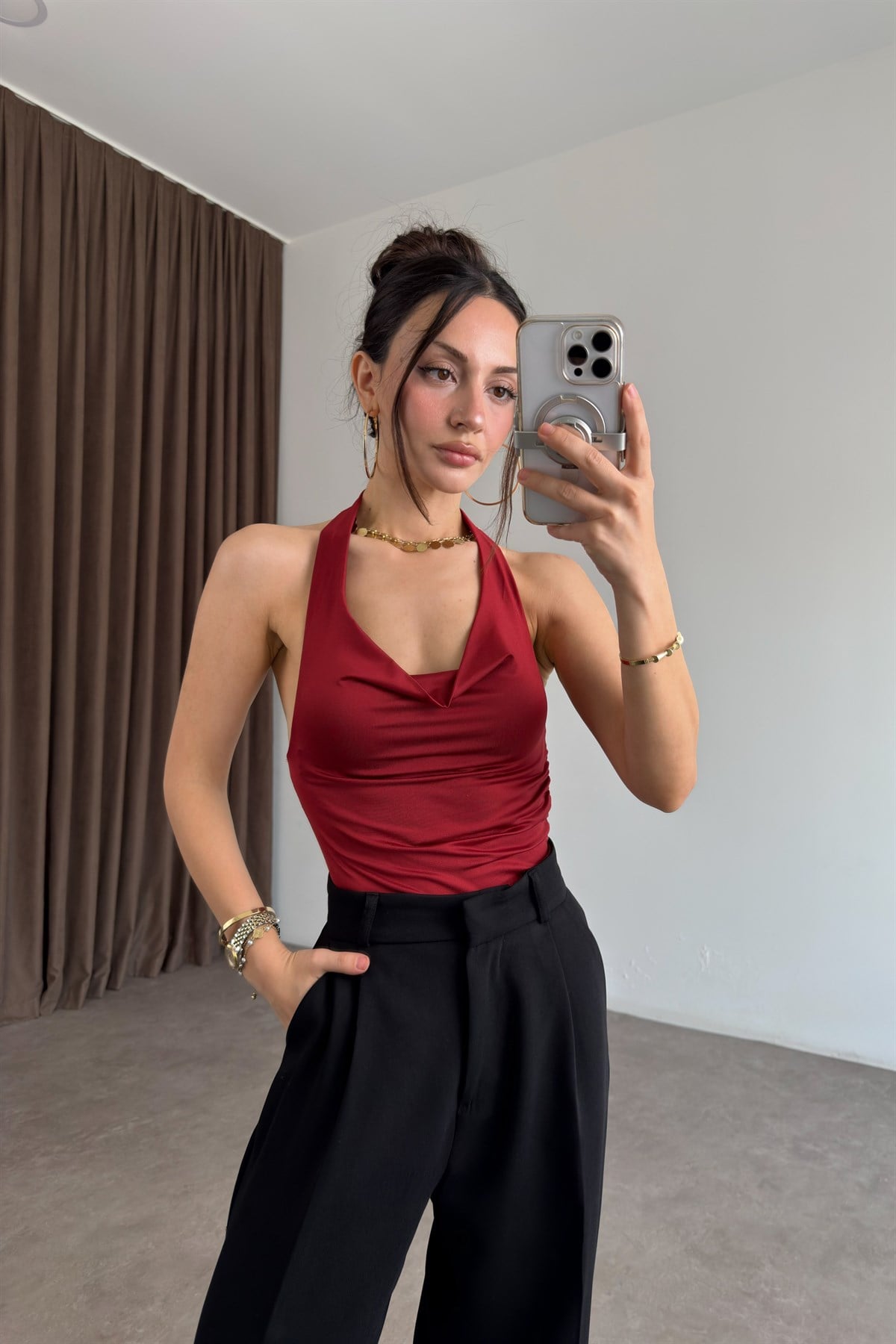 Zra Orijinal Bordo Bodysuit