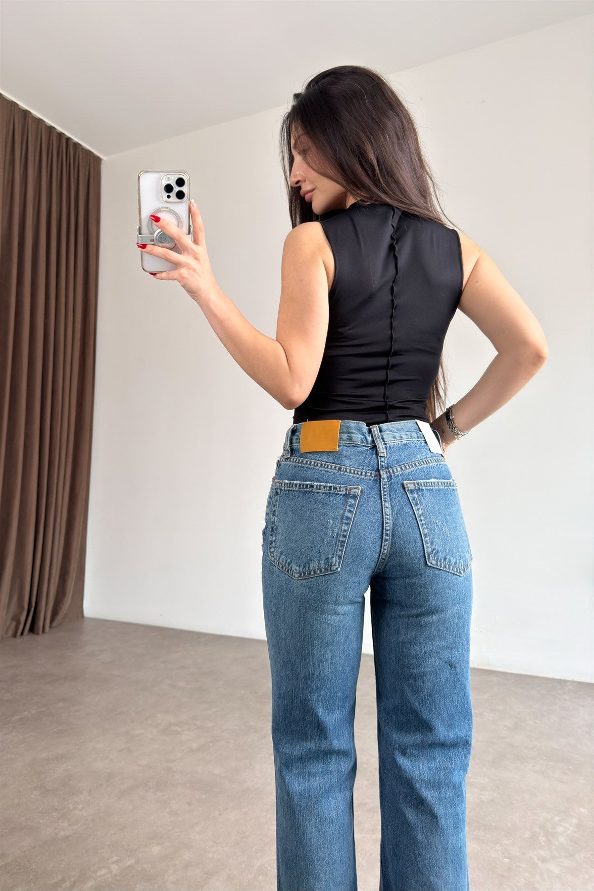 ZRA Orijinal Eskitme Detaylı Straight Jean