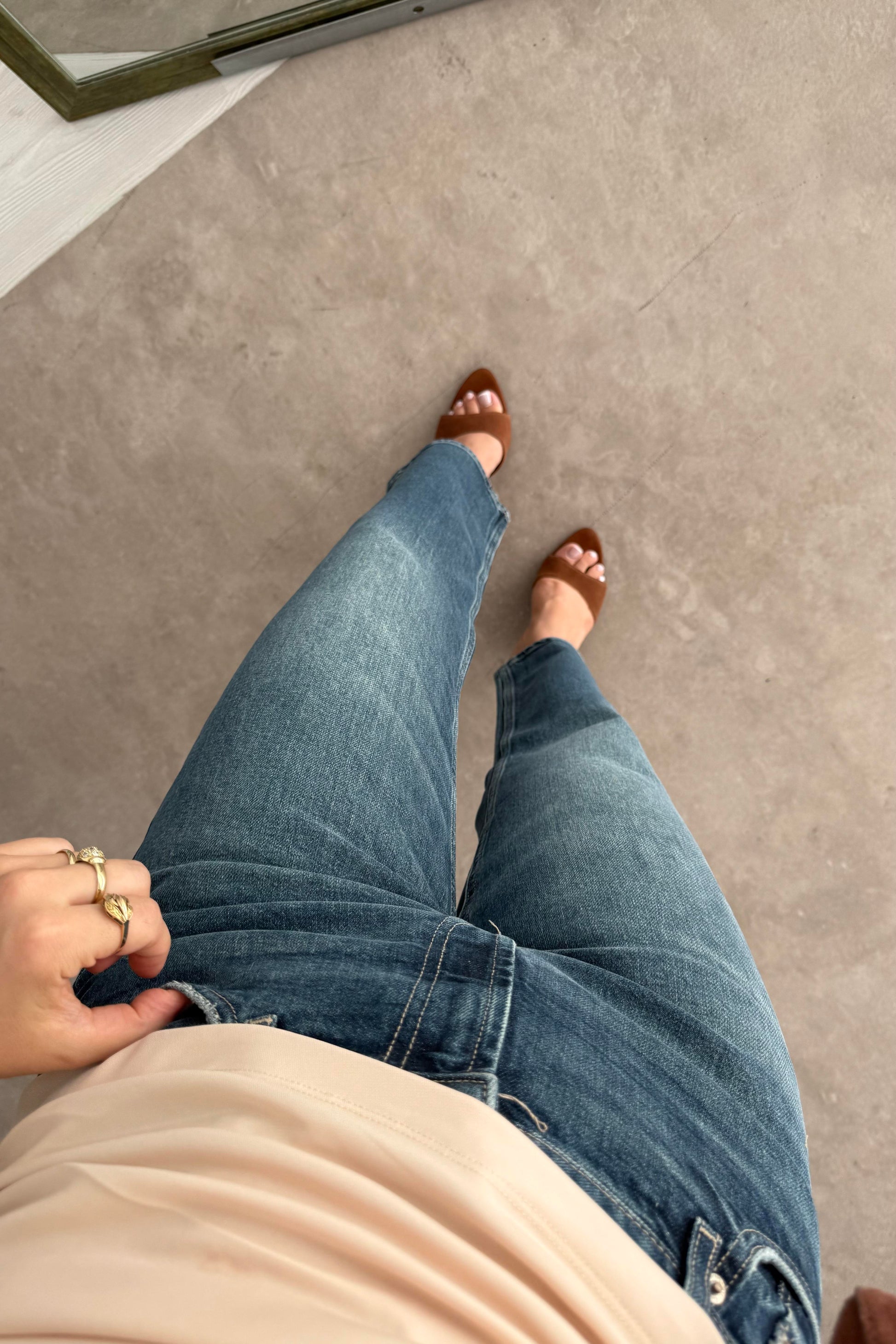 Zra Orijinal Normal Bel Bilek Boy Jean Dark Blue