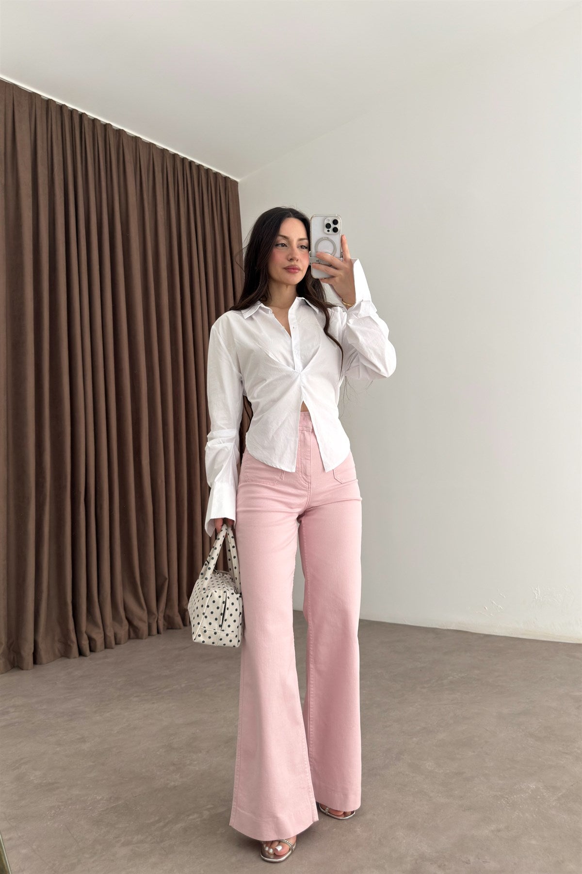 Zra Orijinal Önü Cep Detaylı Soft Pembe Jean