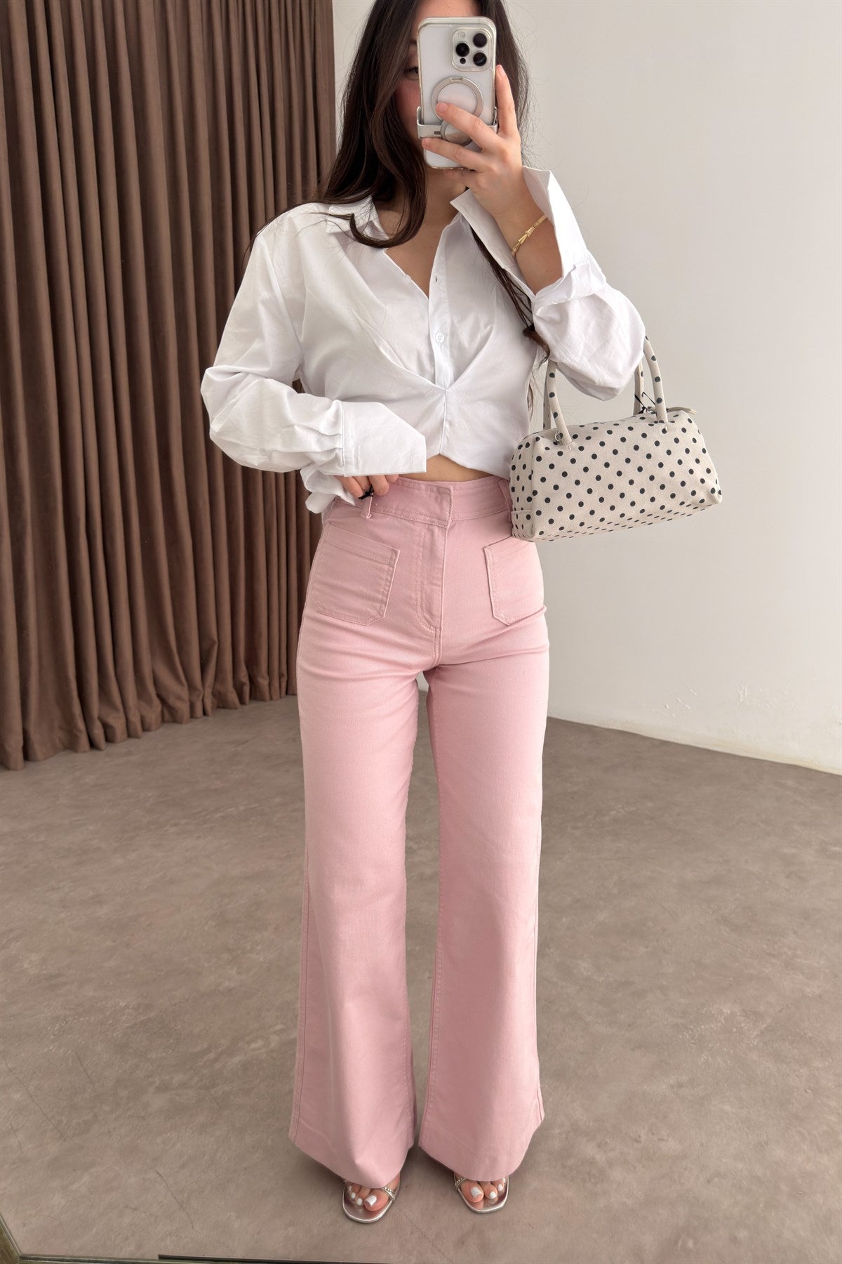 Zra Orijinal Önü Cep Detaylı Soft Pembe Jean