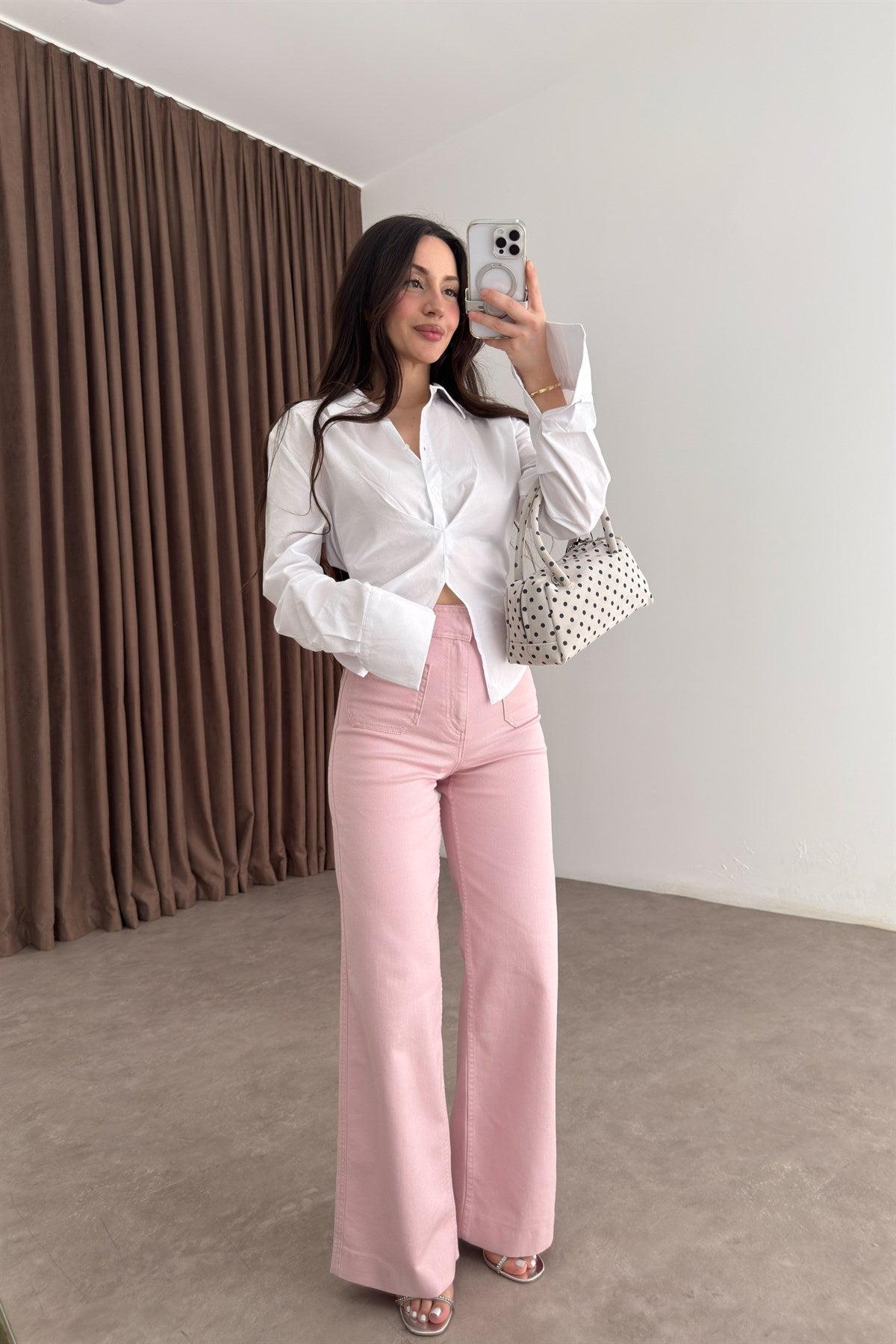 Zra Orijinal Önü Cep Detaylı Soft Pembe Jean