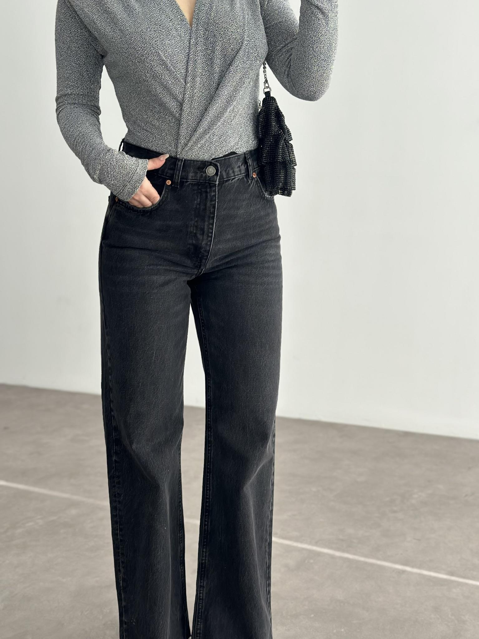 ZRA Orijinal Wide Leg Koyu Füme Jean