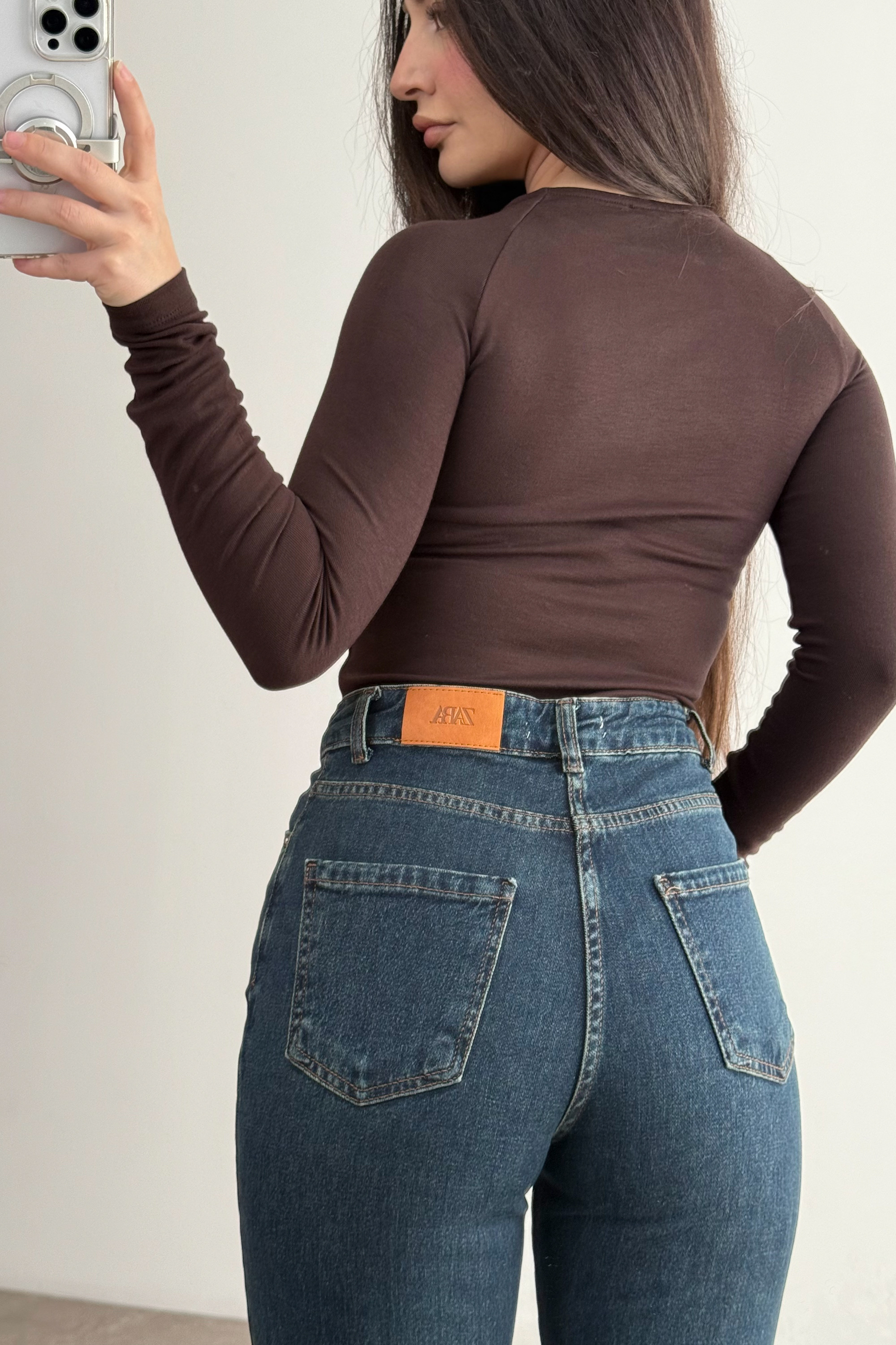 Zra Orj. Ütü Detaylı Flare Vintage Mavi Jean