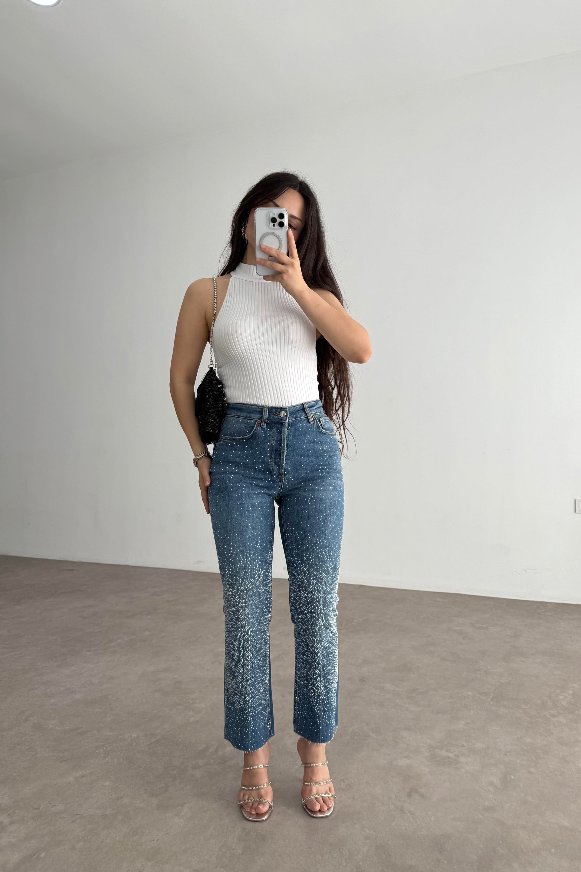 Zra Orj. Full Taşlı Işıltılı Jean