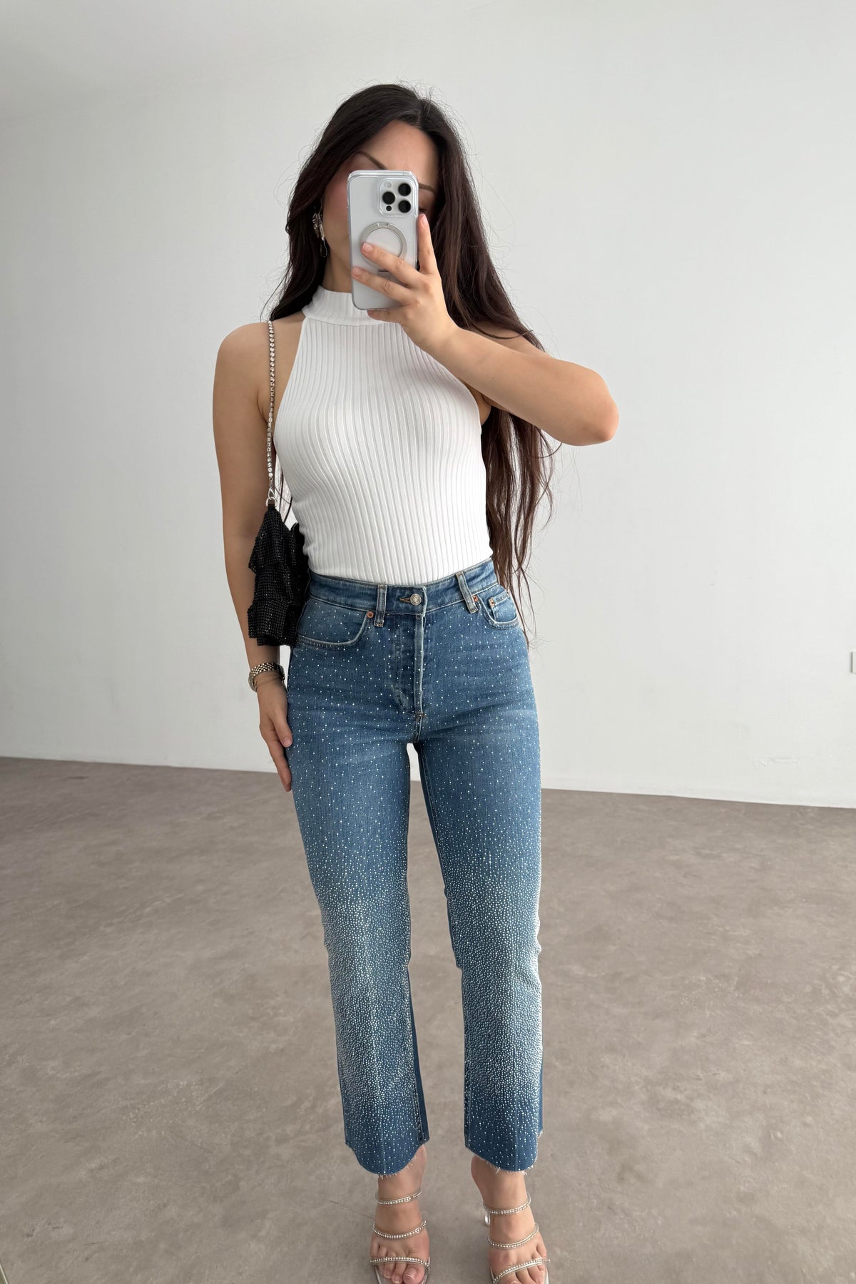 Zra Orj. Full Taşlı Işıltılı Jean