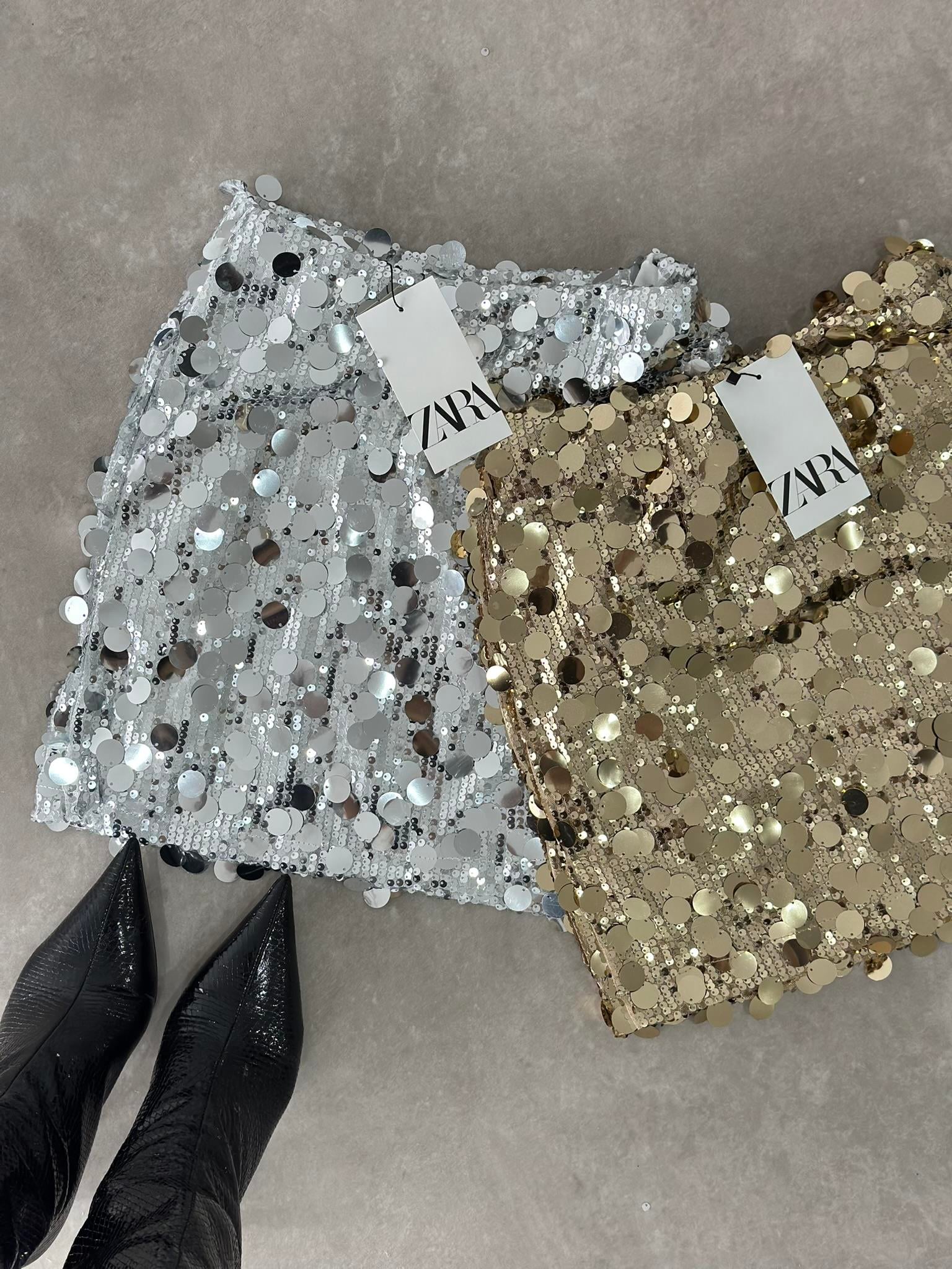 ZRA Orj. Pullu Etek Gold
