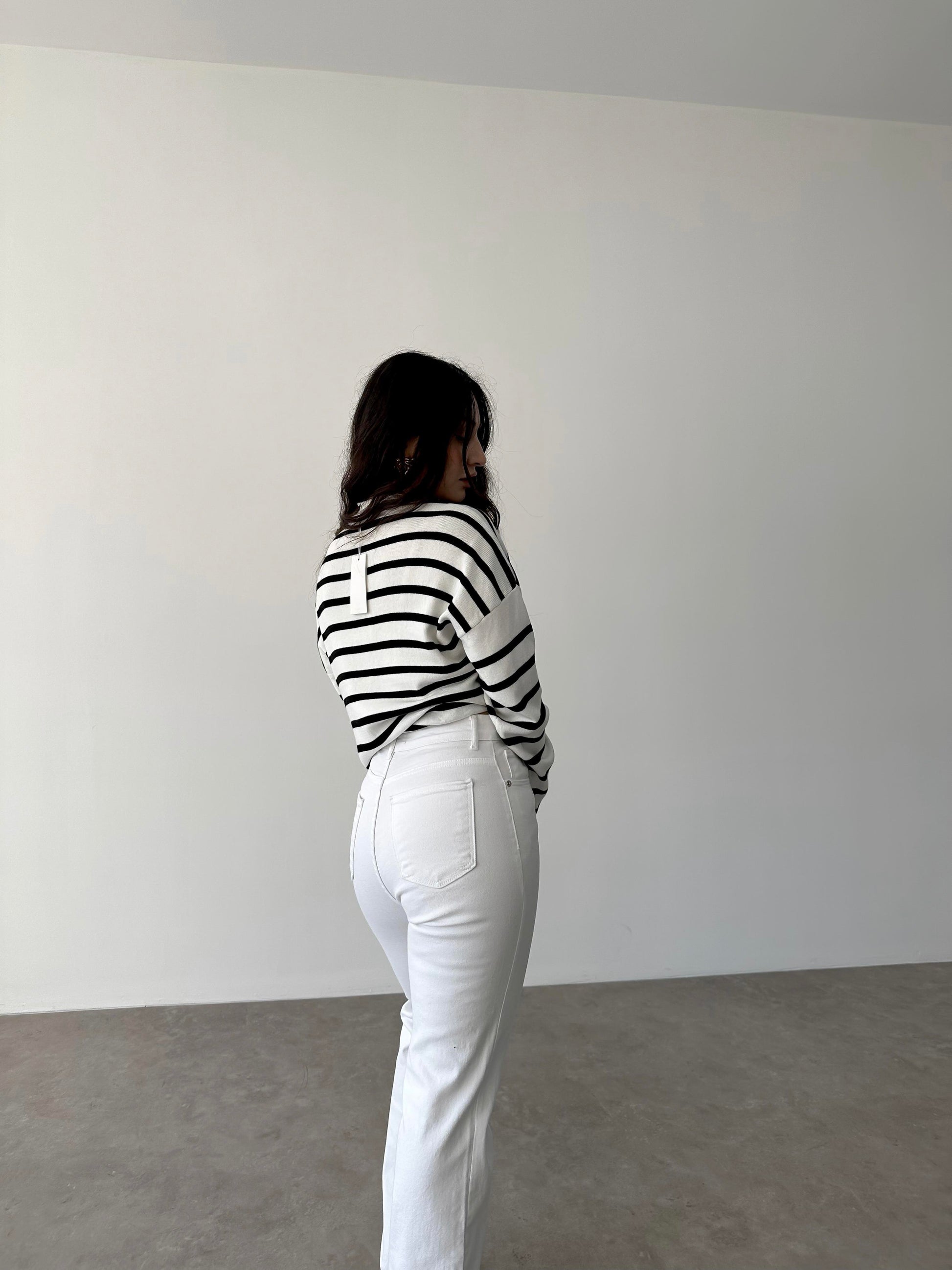 ZRA Premium Straightleg Jean Beyaz