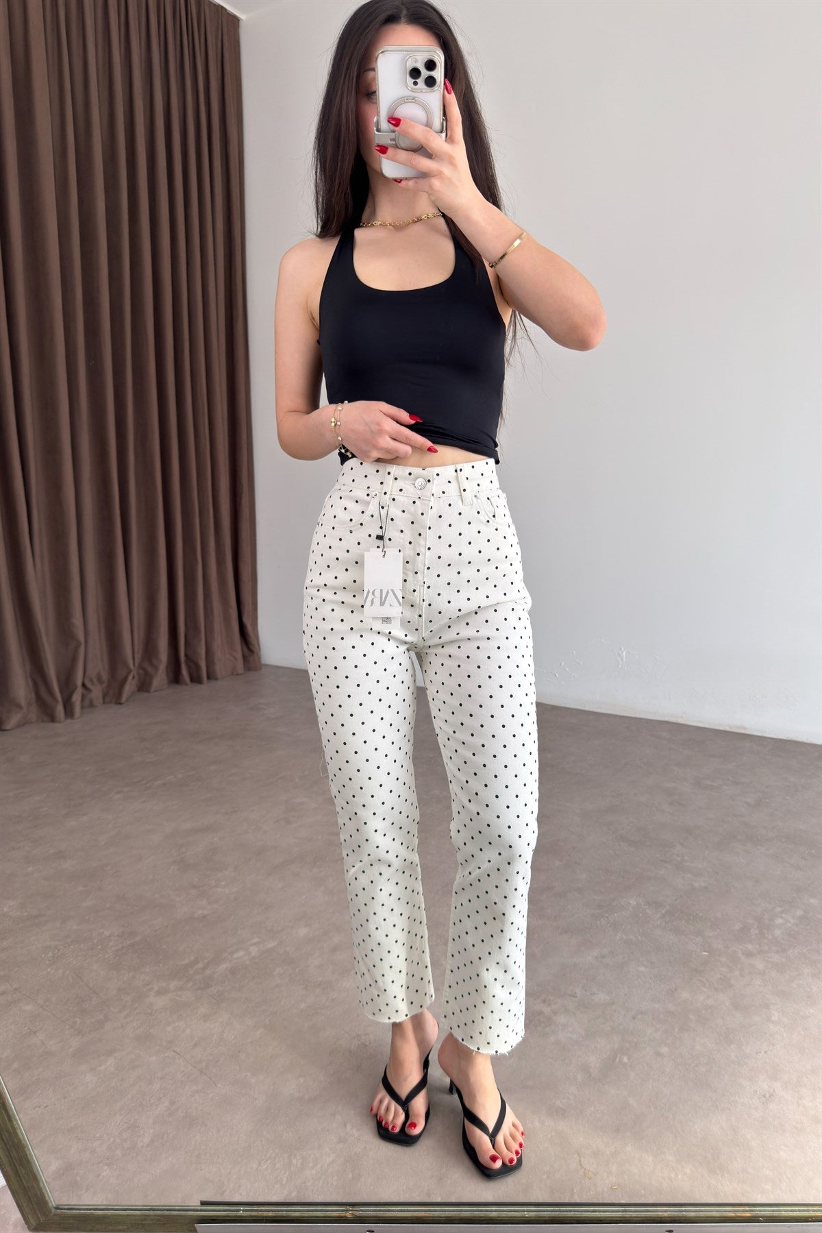 Zra Puantiyeli Boyfit Jean