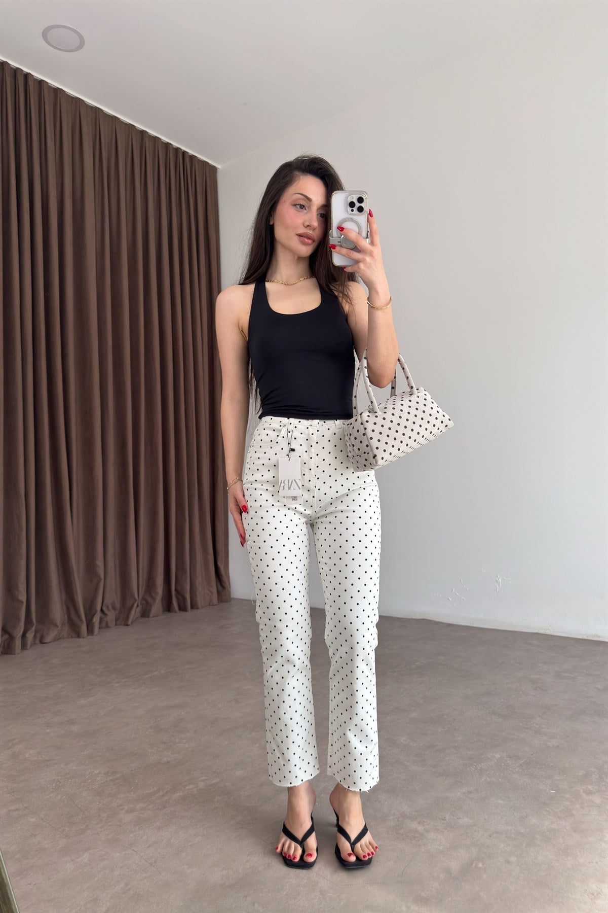 Zra Puantiyeli Boyfit Jean
