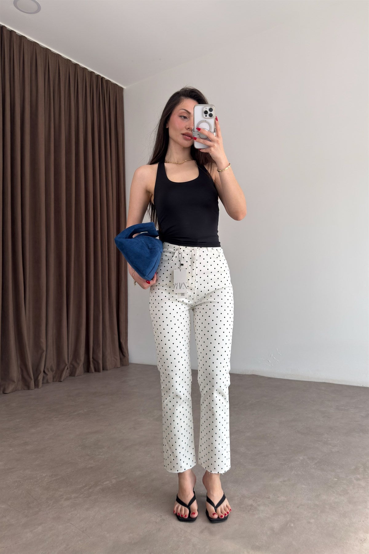Zra Puantiyeli Boyfit Jean