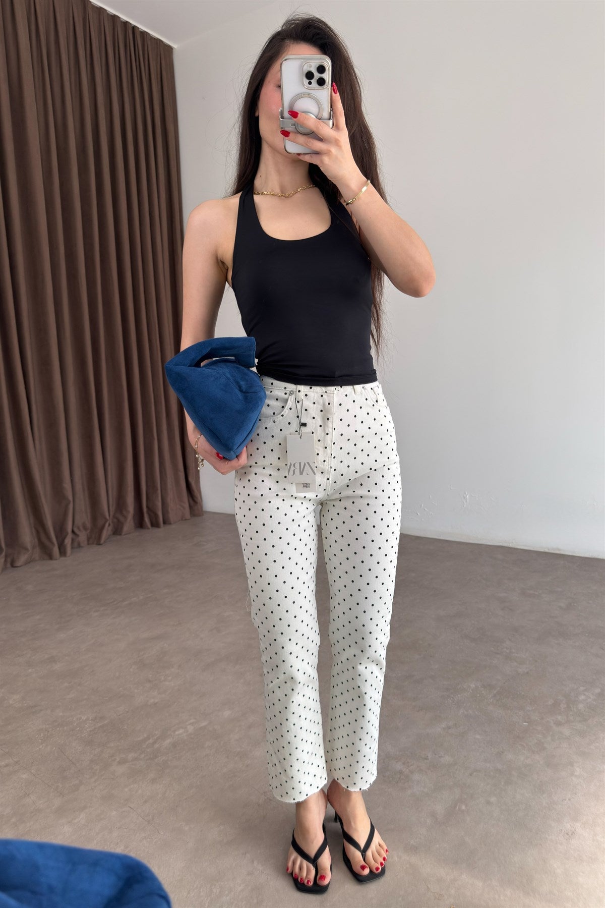 Zra Puantiyeli Boyfit Jean