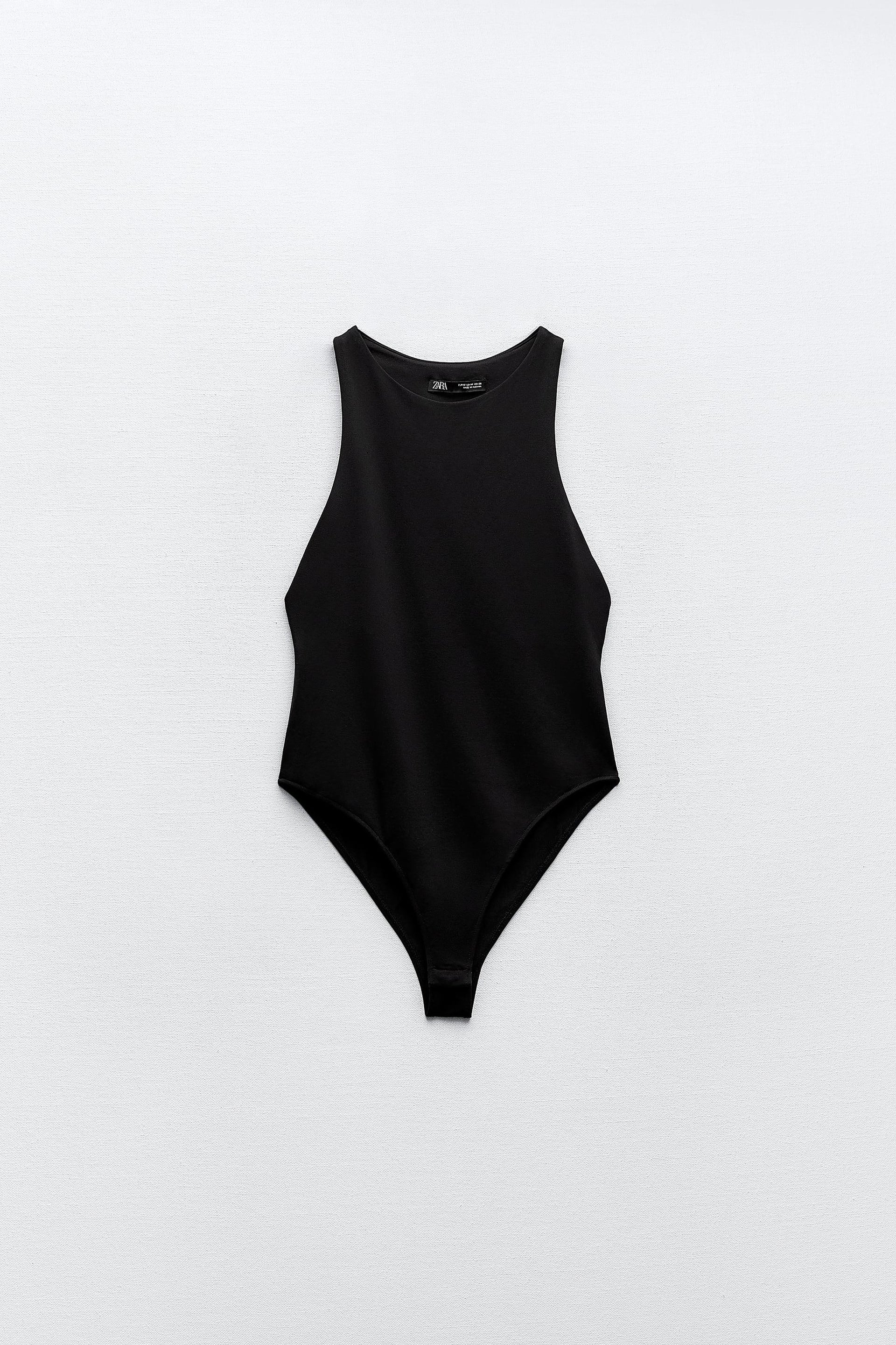 Zra Siyah Halter Yaka Bodysuit