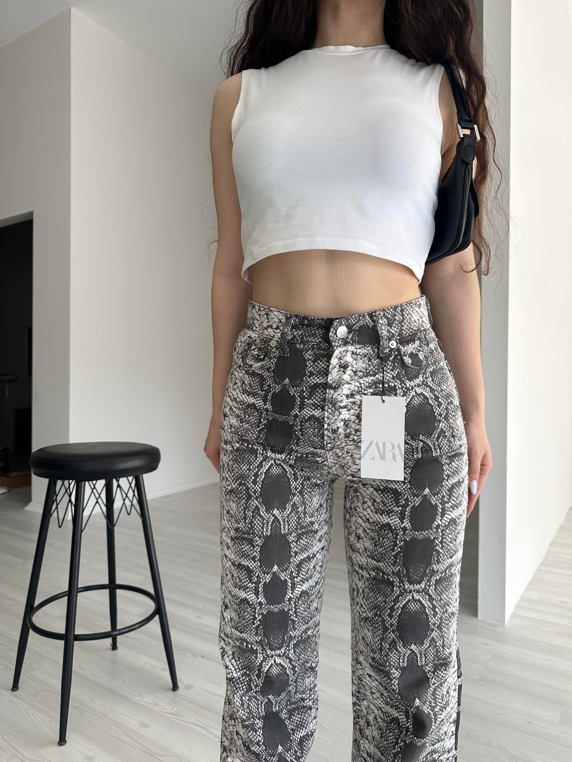 ZRA Snake Gri Pantolon