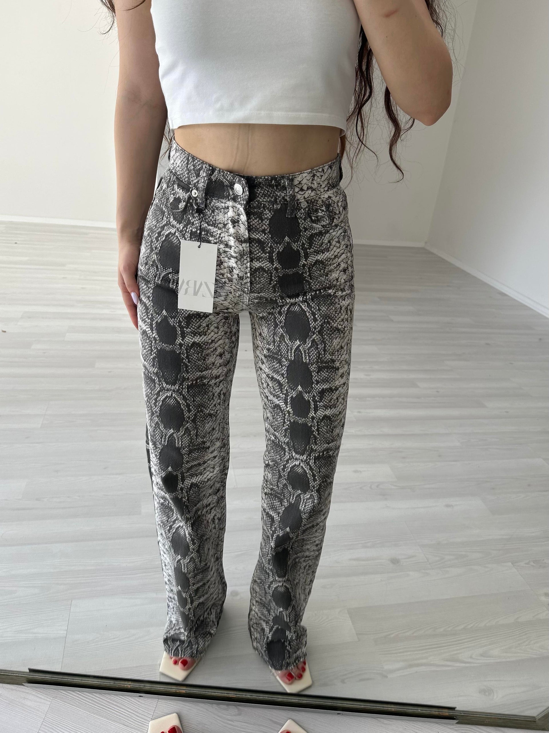 ZRA Snake Gri Pantolon