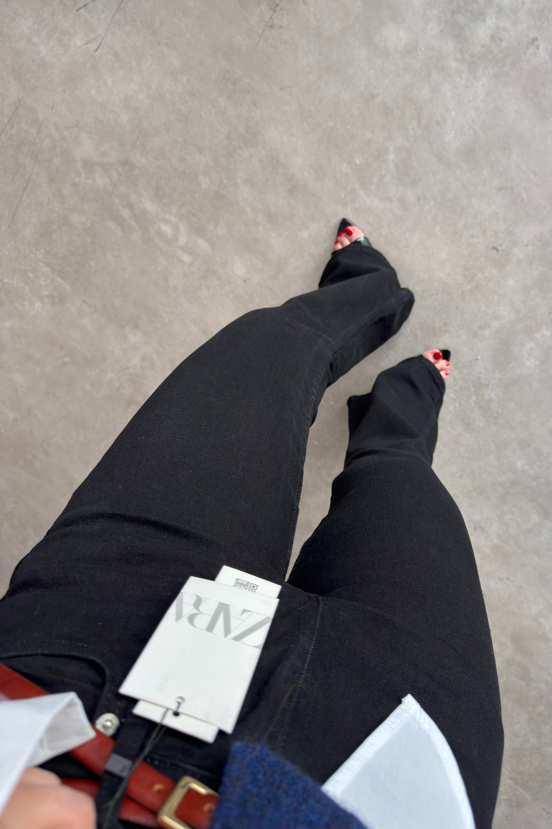 ZRA Toparlayıcı Flare Siyah Jean