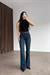 ZRA Toparlayıcı Flare Vintage Mavi Jean