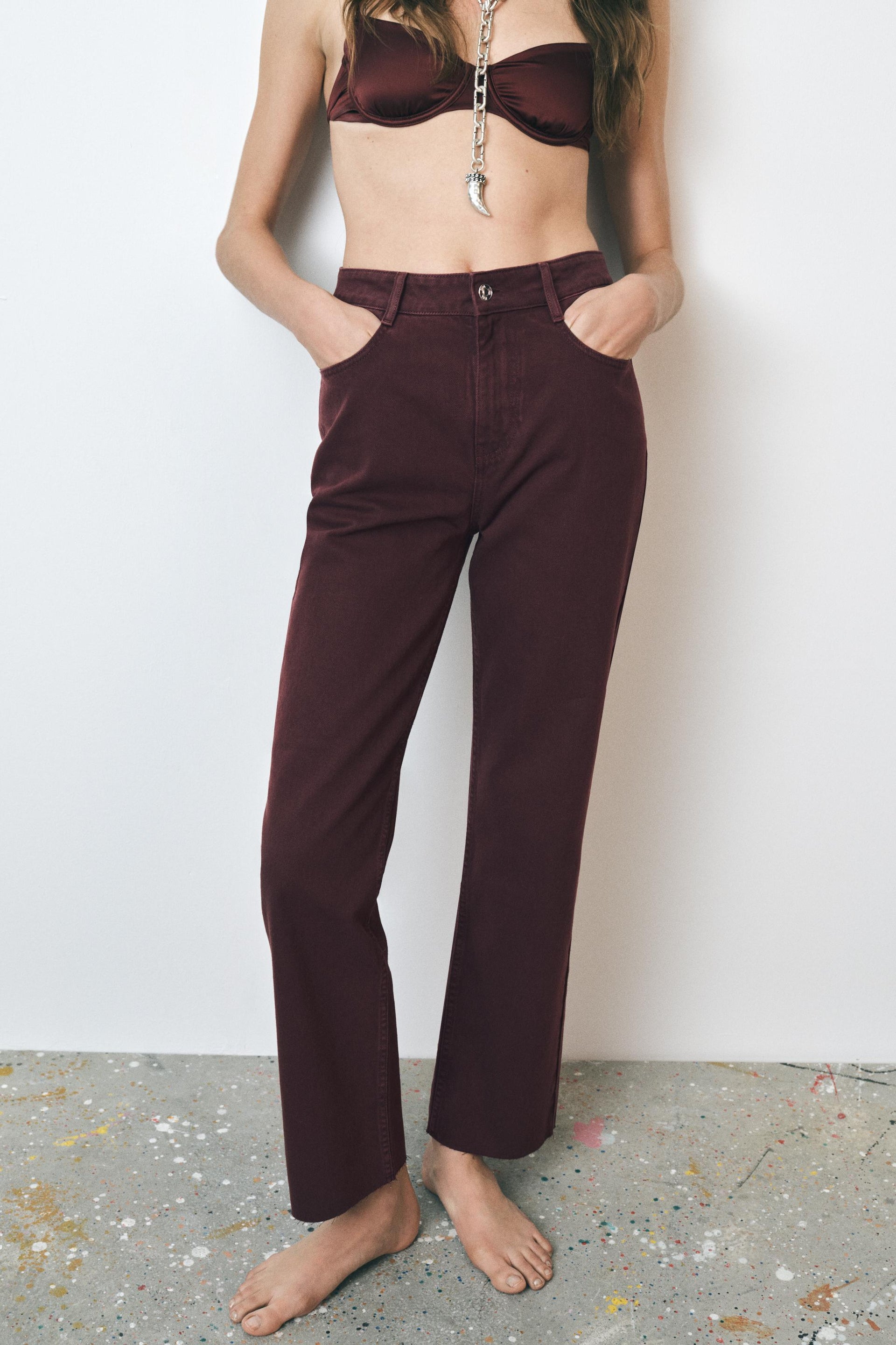 Zra Z1975 Bordo Straightleg Jean